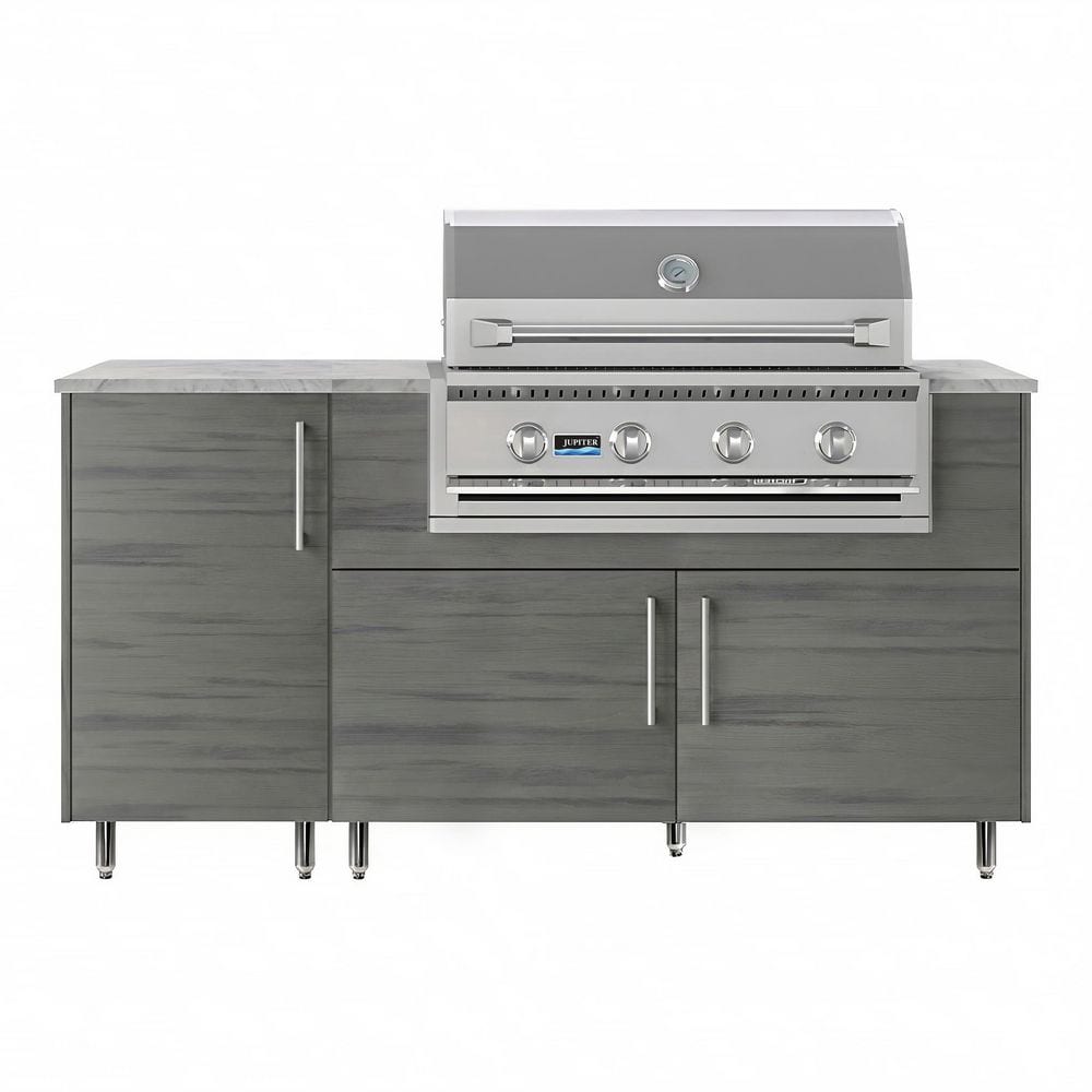 Daybreak 68.5 in. W 4-Burner Propane Grill Island in Stainless Steel Miami Dark Ash price history on PriceWatchPro