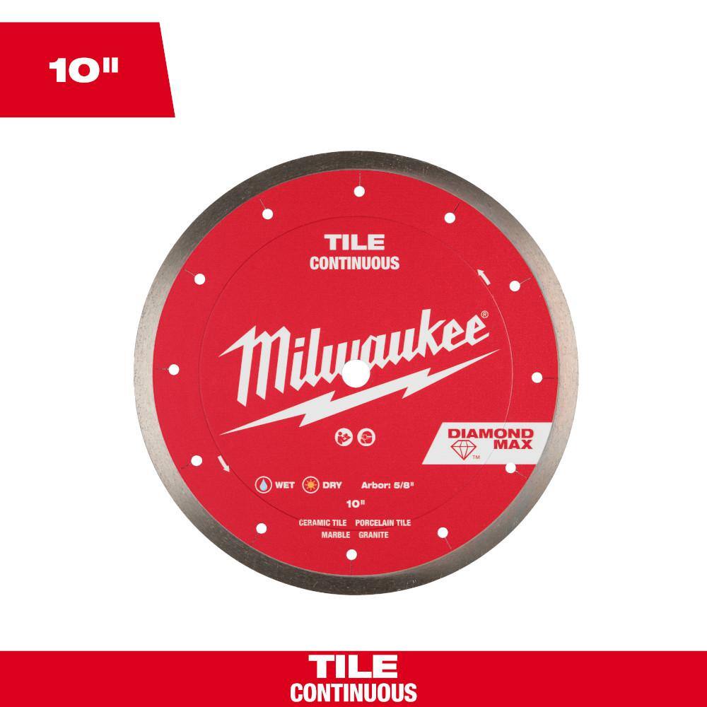 10 in. DIAMOND MAX Continuous Tile Diamond Blade price history on PriceWatchPro