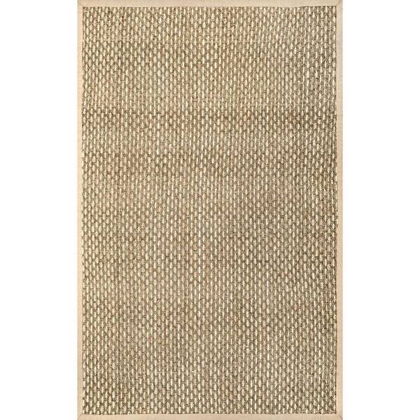 nuLOOM Spero Seagrass Basketweave Natural 6 ft. x 9 ft. Indoor/Outdoor Patio Area Rug