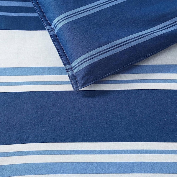 Nautica Lakeview 3-Piece Blue Cotton King Comforter Set USHSA51228976 - The  Home Depot