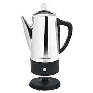 Elite Gourmet 12-Cups Stainless Steel Coffee Percolator with Base