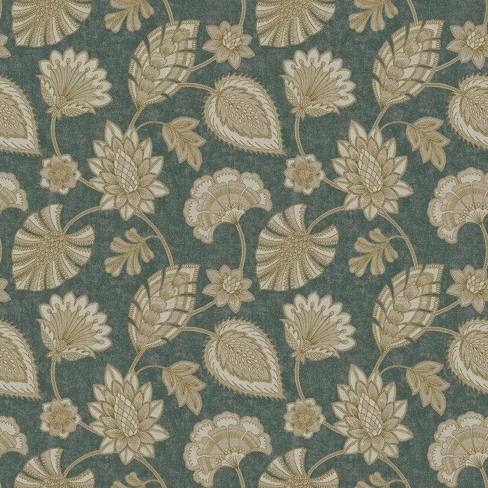 Elegance Collection Green Flower Fan Sheen Finish Non Pasted Non Woven elegance-collection-green-flower-fan-sheen-finish-non-pasted-non-woven