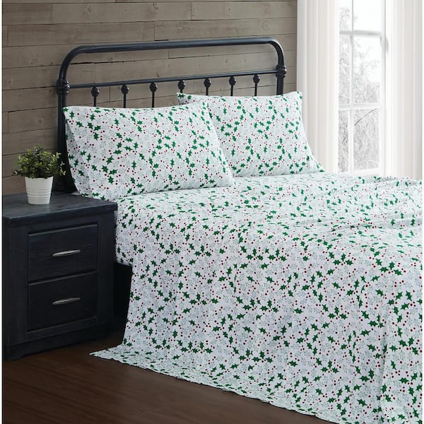 Truly Soft Holly Twin Flannel Sheet Set