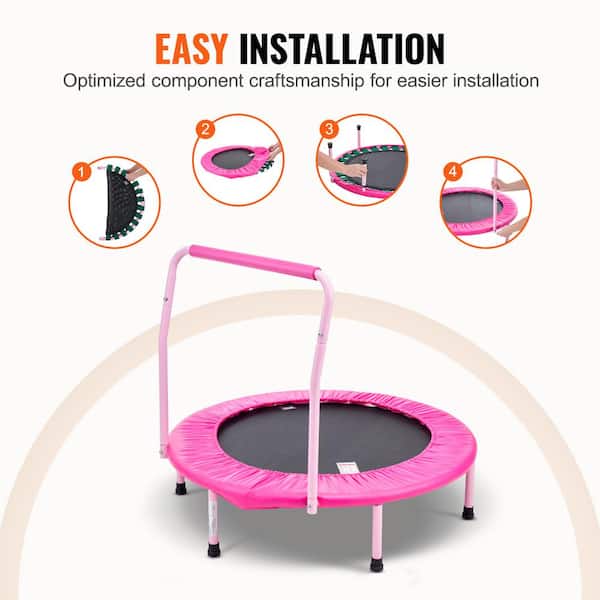 IUNNDS 48 'pieghevole Mini trampolino Max carico 330lbs, Fitness rimbalzista con