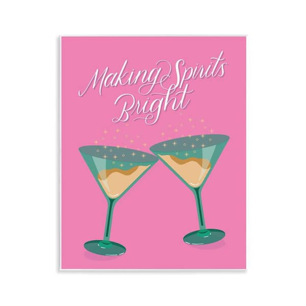 Stupell Industries Making Spirits Bright Cocktails by Hey Bre Creative Studio Unframed Food Graphic Art Print 14 in. x 11 in.