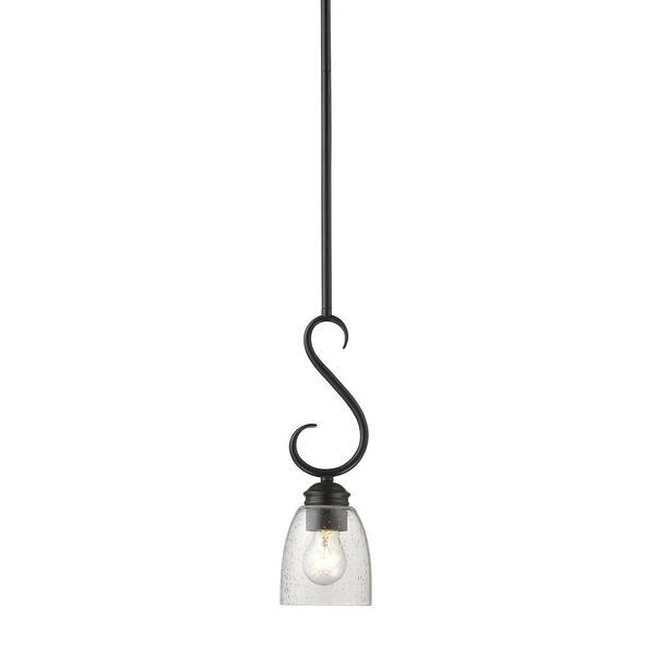 Golden Lighting Parrish 1-Light Black Pendant