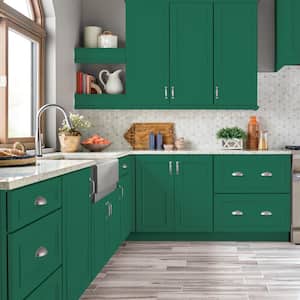 1 qt. #P430-7 Sparkling Emerald Semi-Gloss Enamel Interior/Exterior Cabinet, Door & Trim Paint