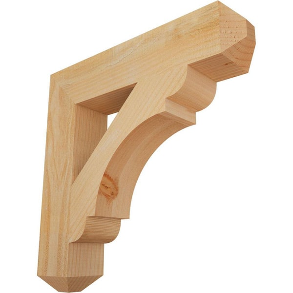 Ekena Millwork 4 in. x 20 in. x 20 in. Douglas Fir Olympic Craftsman Rough Sawn Bracket