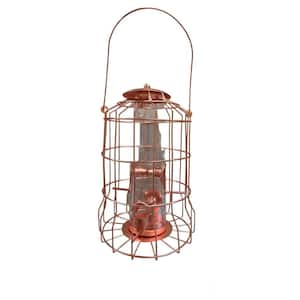 Rose Gold Wild Bird Feeders Squirrel Proof with 1.25 lbs. Capacity and 40-Ports for Small Birds Outdoor