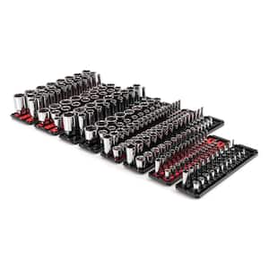 1/4,3/8,1/2 in. Drive 6-Point Socket Set with Rails (214-Piece)