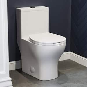 Sublime II 2-piece 0.8/1.28 GPF Dual Flush Round Toilet in Glossy White, Seat Included