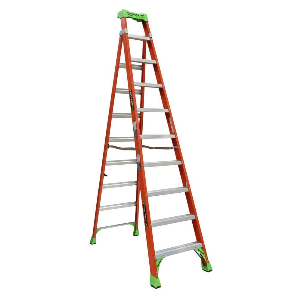 Louisville Ladder FXS1510 10 ft. Fiberglass Cross-Step Ladder Type iA 300 lbs Load Capacity