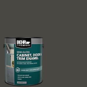 1 gal. #PPU24-01 Black Mocha Semi-Gloss Enamel Interior/Exterior Cabinet, Door & Trim Paint