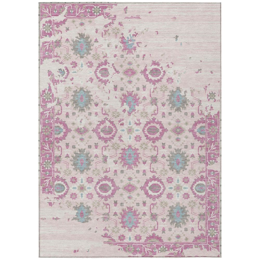 Chantille Machine Washable Indoor/Outdoor Abstract ACN2990 Pink 5 ft. x 7 ft. 6 in. Area Rug price history on PriceWatchPro