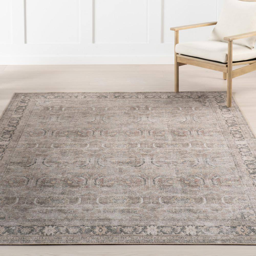 Deidra Brown Rectangular Synthetic 4' x 6' Area Rug