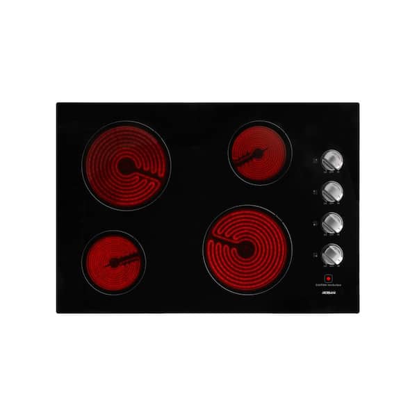 ROBAM 30 in. Radiant Ceramic Glass Electric Cooktop in Black with 4 Elements including 2 Power Boil Elements