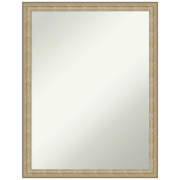 Amanti Art Paris Champagne 20 in. H x 26 in. W Framed Non-Beveled Bathroom Vanity Mirror in Champagne