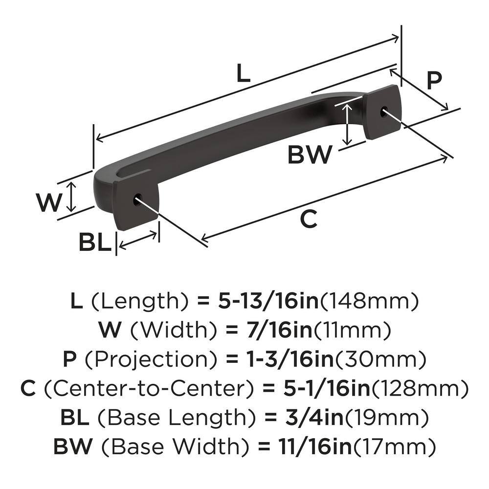 Oil-Rubbed Bronze 5-1/16" Modern Cabinet Pull with Mounting Hardware