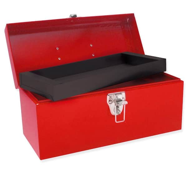 Pro-Lift Steel Tool Box – 14-inch Metal Toolbox Portable with