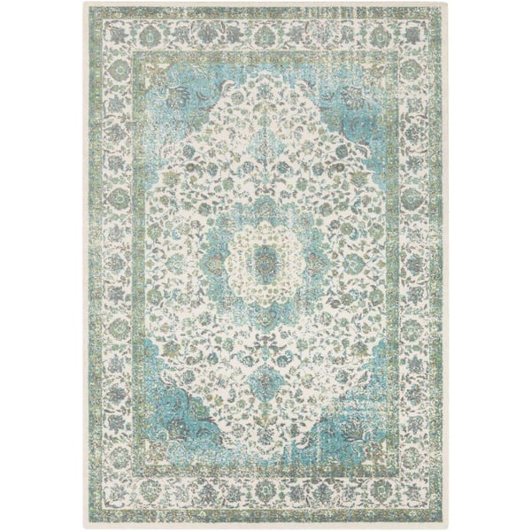 Didius Teal 5 ft. x 8 ft. Indoor Area Rug