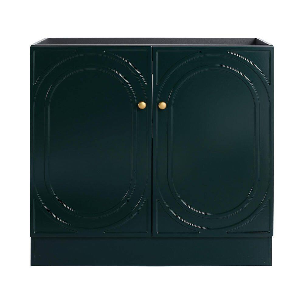 35.06 in. Bath Vanity Cabinet without Top in Dark Green Unassembled price history on PriceWatchPro