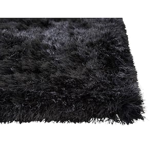 Luxe Shag Charcoal 8 ft. x 10 ft. Area Rug
