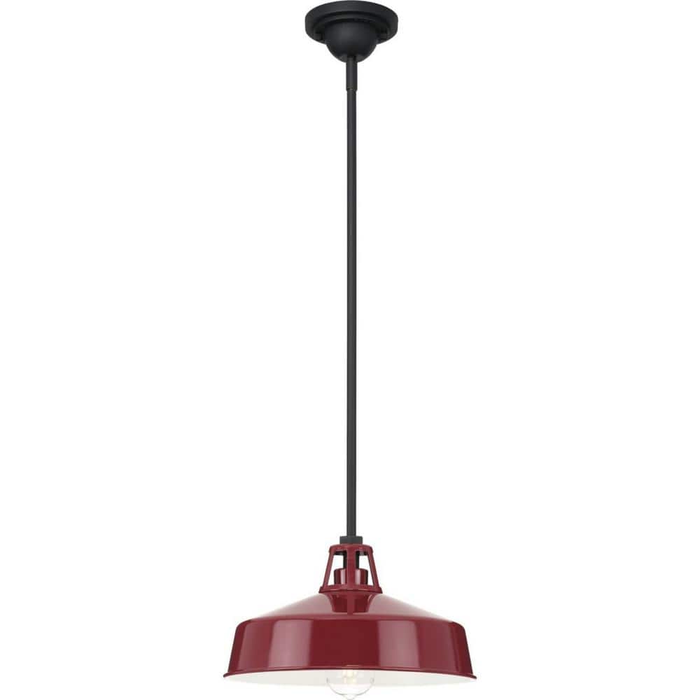 Cedar Springs Red and White Glass Outdoor Hanging Light