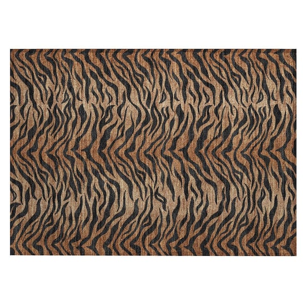 Chantille Machine Washable Indoor/Outdoor Abstract ACN2925 Rust 3 ft. x 4 ft. Area Rug