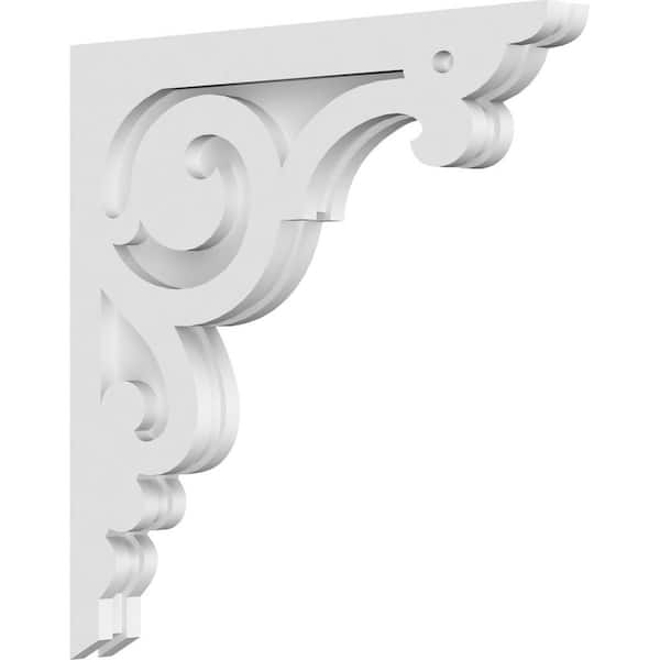 Ekena Millwork 1-7/8 in. x 20 in. x 20 in. PVC Hurley Corbel