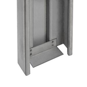 36 in. x 80 in. Gray Flush Left-Hand Fire Proof Steel Prehung Commercial Entrance Door with Welded Frame