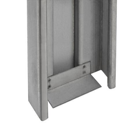 L.I.F Industries 36 in. x 80 in. Gray Flush Left-Hand Security Steel Prehung Commercial Door with Welded Frame