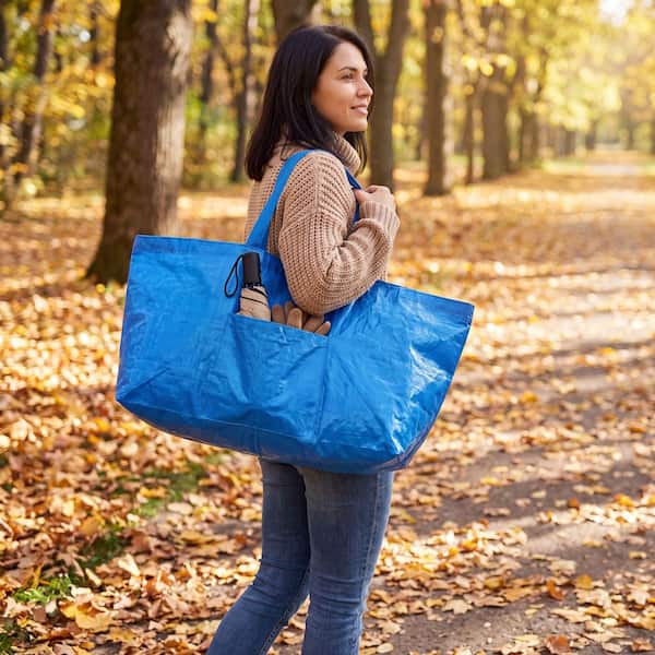 DURASACK 18 gal. Haul-It-All Moving Tote Bag, Blue 4-Pack IB-36X13