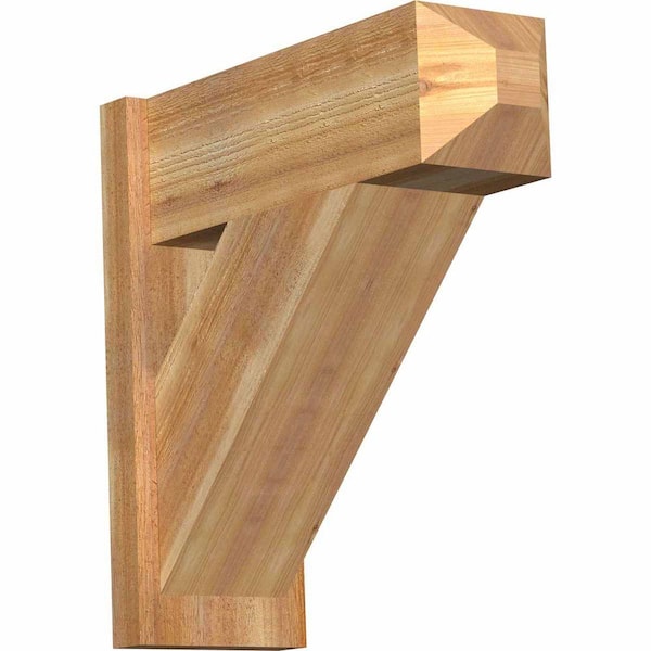 Ekena Millwork 8 in. x 22 in. x 22 in. Traditional Craftsman Rough Sawn Western Red Cedar Outlooker