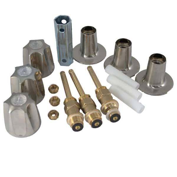 PartsmasterPro Tub and Shower Rebuild Kit for Price Pfister Verve Faucets in Brushed Nickel Finish (Valve Not Included)