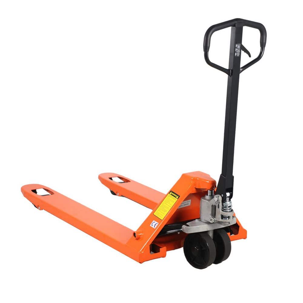 Orange Hand Pallet Jack 5500 lbs. Durable Hydraulic Pallet Truck 48 x 21 in