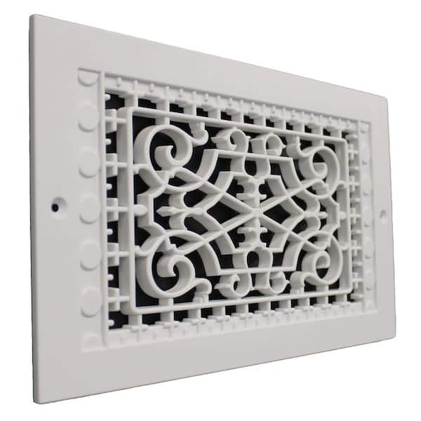 Decorative wall/floor air intake/exhaust grille - aluminium cast