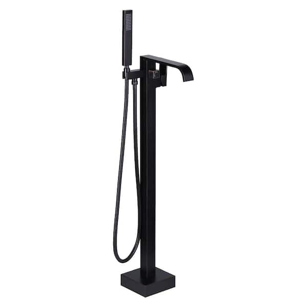 AVITAS Single-Handle Freestanding Tub Faucet with Hand shower, Floor Mounted Tub Filler Faucet in Oil Rubbed Bronze
