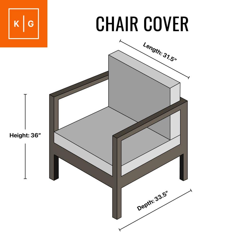 Gray Heavy Duty Weather Resistant Outdoor Patio Chair Cover