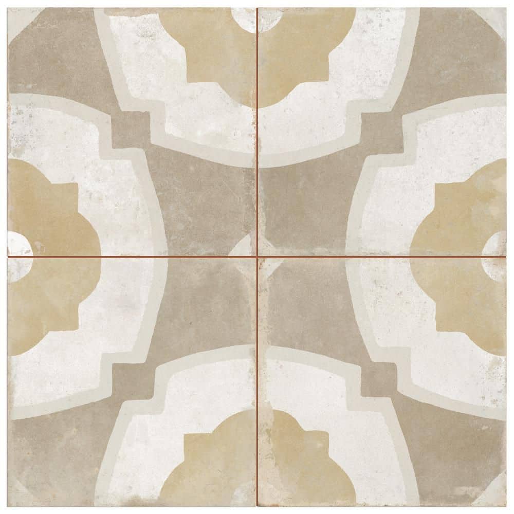 Kings Farfalla Mustard 9 in. x 9 in. Ceramic Floor and Wall Take Home Tile Sample price history on PriceWatchPro