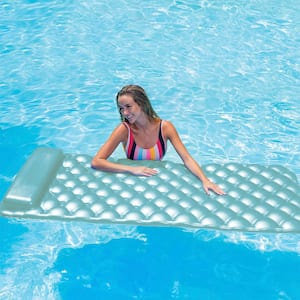 Aqua Laguna Lounger Foam Pool and Lake Water Mat with Oversized Pillow