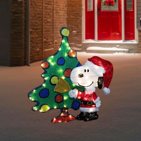 Northlight LED Lighted Animals Peanuts Snoopy and Christmas Tree