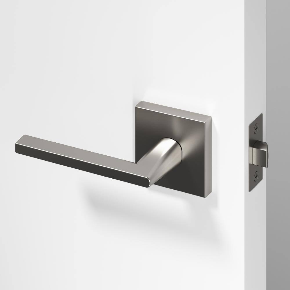 Quadra Metal Brushed Nickel Passage Hall/Closet Flat Door Handle with Square Rosette price history on PriceWatchPro