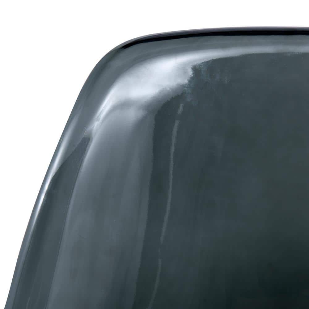 Elegant Dover Transparent Black Metal Cross Back Side Chair
