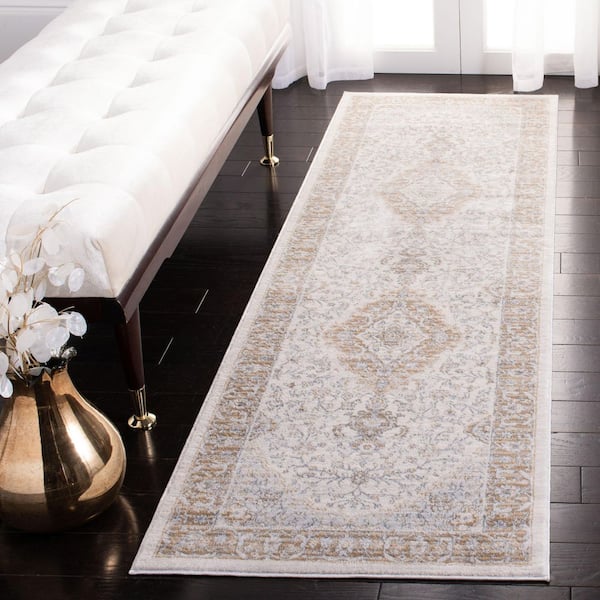 Isabella 2 ft. x 9 ft. Cream/Beige Antique Floral Runner Rug