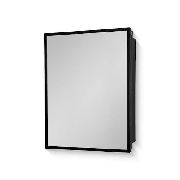 Tenleaf 20 in. W x 26 in. H Rectangular Metal Recessed Mount or Wall Mount Medicine Cabinet with Mirror