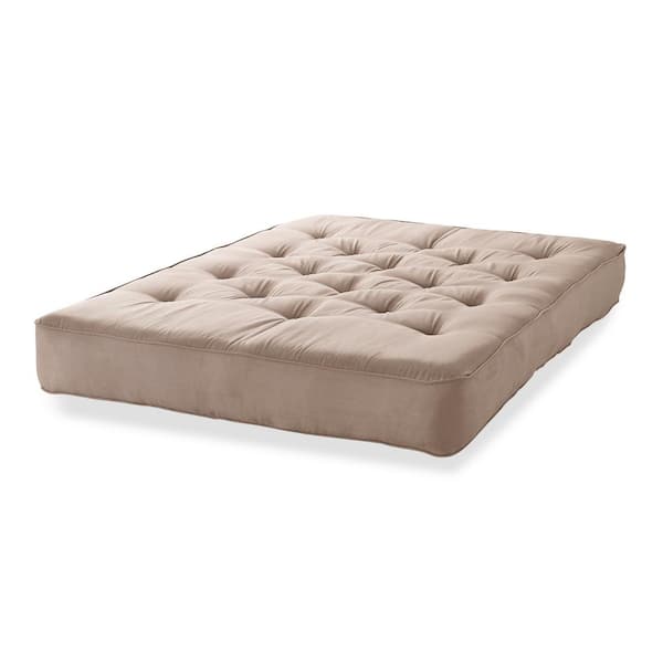 Sofas 2 Go 8 in. Pocketed Coil Innerspring Futon Mattress, Full-Size, Taupe