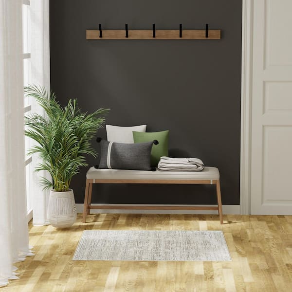 Dekor Beige 2 ft. x 4 ft. Abstract Contemporary Area Rug