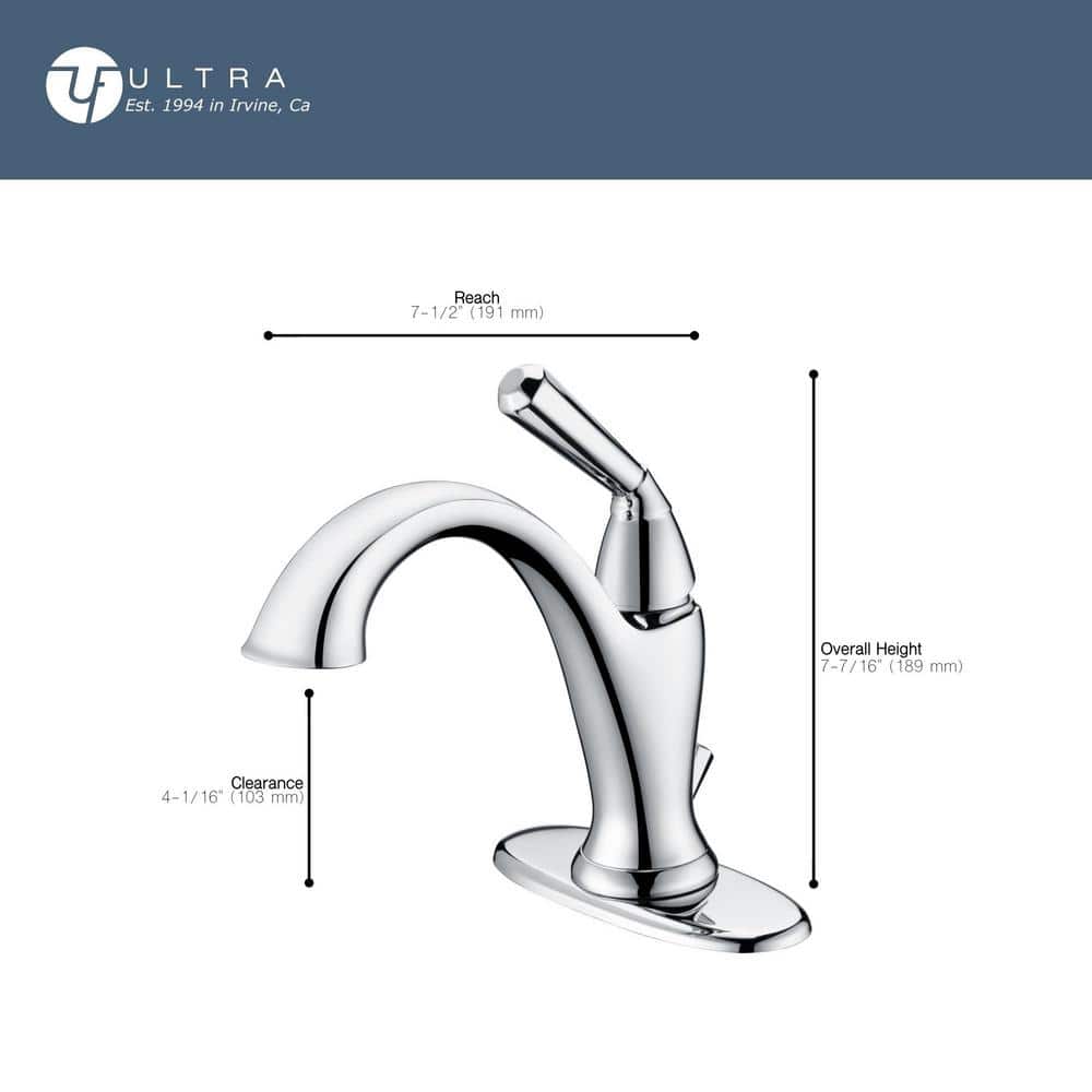Oil Rubbed Bronze Single-Hole Bathroom Faucet with Drain Assembly