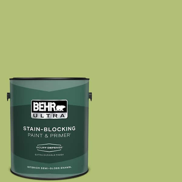 BEHR ULTRA 1 gal. Home Decorators Collection #HDC-SM14-5 Lavish Lime Extra Durable Semi-Gloss Enamel Interior Paint & Primer