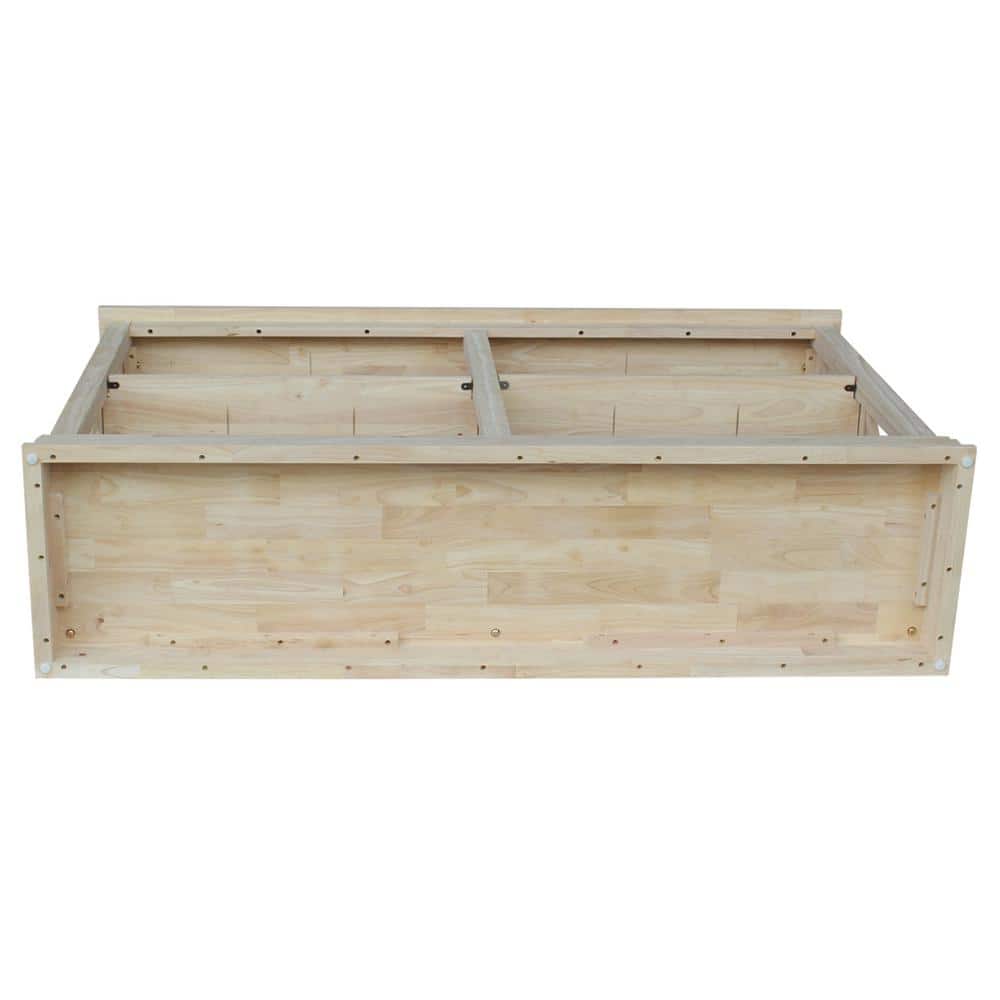 Hampton Natural Wood Sofa Table with Shelves